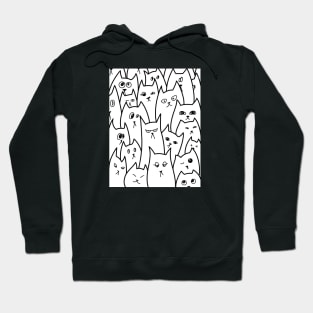 Funny Qute Cartoon Cat Doodle / Cats Illustration Hoodie